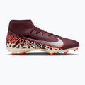 Încălțăminte de fotbal pentru bărbați Nike United Mercurial Superfly 10 Academy MG burgundy crush/metallic silver