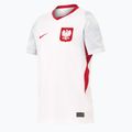 Tricou de fotbal pentru copii Nike Dri-Fit Poland Stadium Home 2026 white/field silver