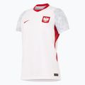 Tricou de fotbal pentru femei Nike Dri-Fit Poland Stadium Home 2026 white/field silver 2