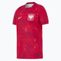 Tricou de fotbal pentru copii Nike Dri-Fit Poland Stadium Away 2026 noble red/sport red