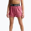 Pantaloni scurți pentru copii Nike Pro Fleece Dri-Fit peony/peony/black/white 4