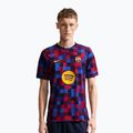 Tricou de fotbal pentru bărbați Nike FC Barcelona Dri-Fit Pre-Match noble red/mineral yellow