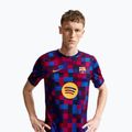 Tricou de fotbal pentru bărbați Nike FC Barcelona Dri-Fit Pre-Match noble red/mineral yellow 4