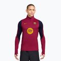 Bluză de fotbal pentru bărbați Nike FC Barcelona Strike Soccer Drill Top noble red/mineral yellow/mineral yellow