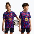 Tricou de fotbal pentru copii Nike FC Barcelona Dri-Fit Pre-Match noble red/mineral yellow