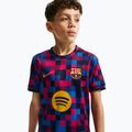 Tricou de fotbal pentru copii Nike FC Barcelona Dri-Fit Pre-Match noble red/mineral yellow 5