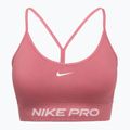 Sutien de antrenament Nike Pro Seamless Light Support peony/white