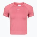 Tricou de antrenament pentru femei Nike Pro Seamless Dri-Fit peony/white
