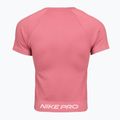 Tricou de antrenament pentru femei Nike Pro Seamless Dri-Fit peony/white 2