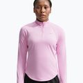 Bluză pentru femei de alergare Nike Tempo Dri-Fit 1/4 Zip pink rise 4