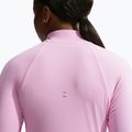 Bluză pentru femei de alergare Nike Tempo Dri-Fit 1/4 Zip pink rise 5