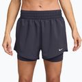 Pantaloni scurți pentru femei Nike One Dri-Fit High-Waisted 3" 2In1 gridiron/white