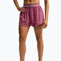 Pantaloni scurți de antrenament pentru femei Nike Pro pink smoke/white 3
