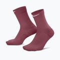 Șosete Nike Run Midweight Crew pink smoke/pink rise/white