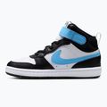 Încălțăminte pentru copii Nike Court Borough Mid 2 white/black/arctic green/football blue 2