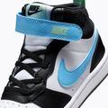 Încălțăminte pentru copii Nike Court Borough Mid 2 white/black/arctic green/football blue 5