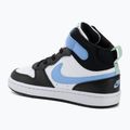 Încălțăminte pentru copii Nike Court Borough Mid 2 white/black/arctic green/football blue 3