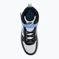 Încălțăminte pentru copii Nike Court Borough Mid 2 white/black/arctic green/football blue 5