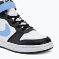Încălțăminte pentru copii Nike Court Borough Mid 2 white/black/arctic green/football blue 7