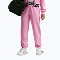 Pantaloni pentru copii Nike Pro Fleece pink rise/pink rise/black/white
