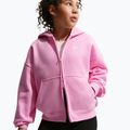 Bluză pentru copii Nike Sportswear Studio Fleece pink rise/white 5