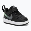 Încălțăminte pentru copii Nike Court Borough Low black/smoke grey/white/illusion green