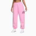Pantaloni pentru femei Nike Studio Fleece pink rise/pink smoke