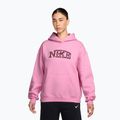 Bluză pentru femei Nike Studio Fleece pink rise/pink smoke