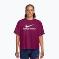 Tricou de antrenament pentru femei Nike Pro Dri-Fit Loose true berry/white