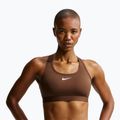 Sutien de antrenament pentru femei Nike Swoosh Medium Support cacao wow/white