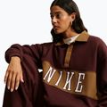 Bluză pentru femei Nike Studio Fleece Medium Weight mystic dates/light british tan/sail 4
