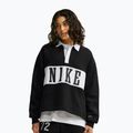 Bluză pentru femei Nike Studio Fleece Medium Weight total black/sail/sail