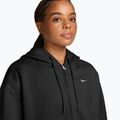 Bluză pentru femei Nike Studio Fleece Medium Weight Oversized Full Zip total black/sail 3