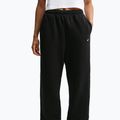 Pantaloni pentru femei Nike Studio Fleece Medium Weight total black/sail 5