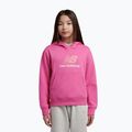 Bluză pentru copii New Balance FT Stacked Logo Hoodie pink satin