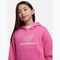 Bluză pentru copii New Balance FT Stacked Logo Hoodie pink satin 5
