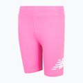 Pantaloni scurți pentru copii New Balance Stacked Logo Cycle pink satin 3