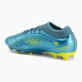 Încălțăminte de fotbal pentru copii New Balance Tekela Team V5 FG metallic blue/alkaline green 3