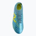 Încălțăminte de fotbal pentru copii New Balance Tekela Team V5 FG metallic blue/alkaline green 5