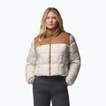 Geacă izolată pentru femei Columbia Puffect III Cropped dark stone/camel brown