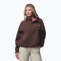 Bluză fleece pentru femei Columbia Helvetia II Cropped Half Snap Fleece tobacco
