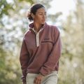 Bluză fleece pentru femei Columbia Helvetia II Cropped Half Snap Fleece antique mauve/mineral pink 8