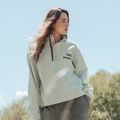 Bluză fleece pentru femei Columbia Helvetia II Cropped Half Snap Fleece tea light/dark stone 8