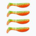 Relax Hoofed momeală de cauciuc 3 Laminat 4 buc. Lime-Silver Glitter / Orange-Silver Glitter BLS3-L