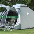 Cort de camping Coleman Waterfall 5 Deluxe verde 2000038893 4