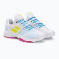 Pantofi de tenis pentru femei Babolat 21 Jet Mach 3 Clay alb/sulfur primăvară 4