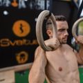 Inele de gimnastică cu curele Sveltus Inel de gimnastică din lemn 3930 4