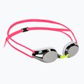 Ochelari de înot pentru copii arena Tracks JR Mirror silver/white/fuchsia