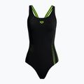 Costum de înot dintr-o bucată pentru femei arena Shadow One Piece negru-verde 000088/506