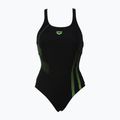 Costum de înot dintr-o bucată pentru femei arena Shadow One Piece negru-verde 000088/506 4